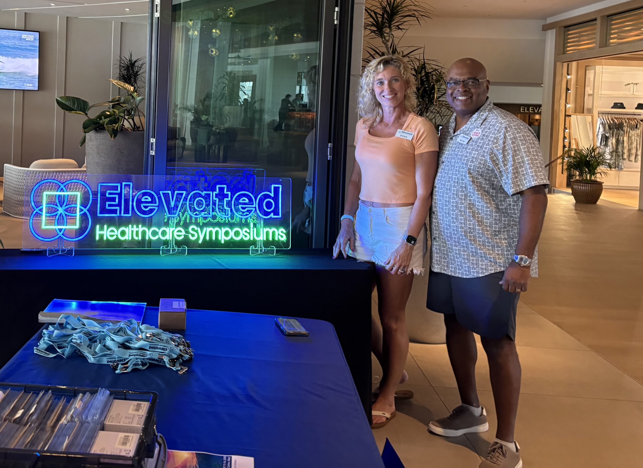Healthcare professionals connecting at an EHS symposium